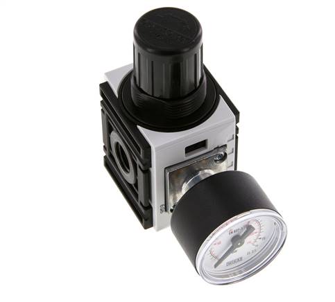 Régulateur de pression G1/4'' 1000l/min 0.5-10.0bar/7-145psi Manomètre 40 mm Futura 0