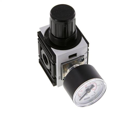 Régulateur de pression G1/4'' 1000l/min 0.2-4.0bar/3-58psi PA 40 mm Manomètre Futura 0