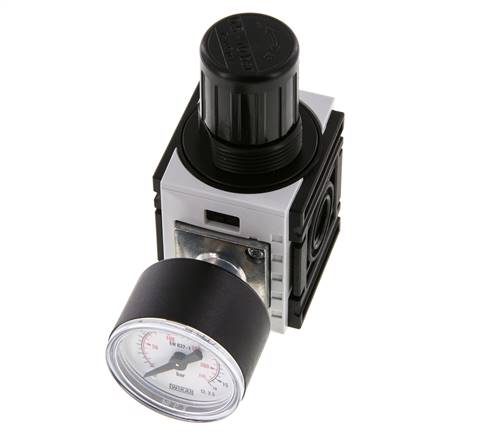 Régulateur de pression G1/4'' 1000l/min 0.5-10.0bar/7-145psi Manomètre 40 mm Futura 0