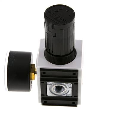 Régulateur de pression de précision G1/4'' 2000l/min 0.1-2.0bar/1-29psi PA Futura 1