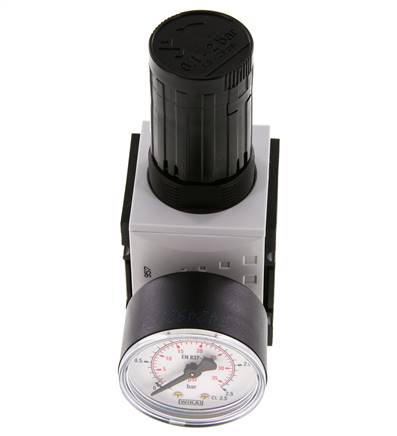 Régulateur de pression de précision G1/4'' 2000l/min 0.1-2.0bar/1-29psi PA Futura 1