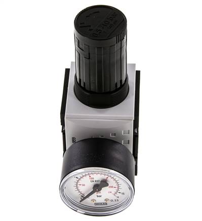 Régulateur de pression de précision G1/4'' 2000l/min 0.5-10.0bar/7-145psi PA Futura 1
