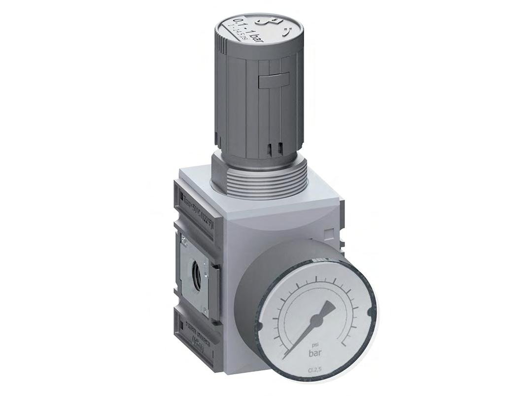 Régulateur de pression G1/4'' 2000l/min 0.1-1.0bar/1-14psi PA Futura 1