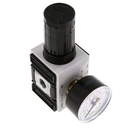 Régulateur de pression de précision G1/4'' 2000l/min 0.5-8.0bar/7-116psi PA Futura 1