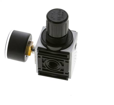 Régulateur de pression pour assemblage de collecteur G1/4'' 1000l/min 0.5-8.0bar/7-116psi PA 40 mm Manomètre Futura 0