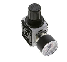 Régulateur de pression pour assemblage de collecteur G1/4'' 1000l/min 0.5-8.0bar/7-116psi PA 40 mm Manomètre Futura 0