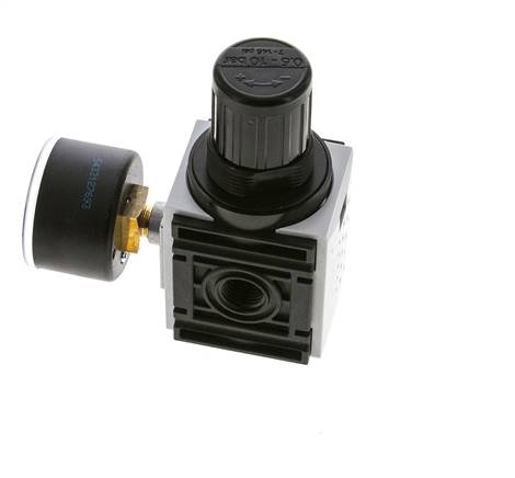 Régulateur de pression pour assemblage de collecteur G1/4'' 1000l/min 0.5-10.0bar/7-145psi Manomètre 40 mm Futura 0