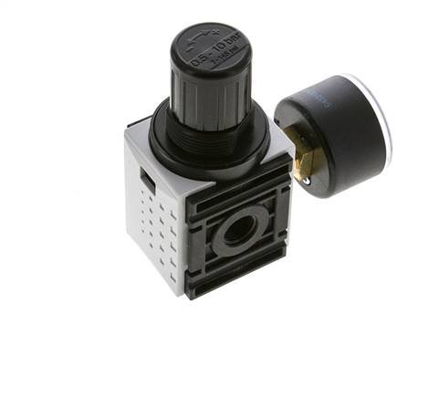 Régulateur de pression pour assemblage de collecteur G1/4'' 1000l/min 0.5-10.0bar/7-145psi Manomètre 40 mm Futura 0