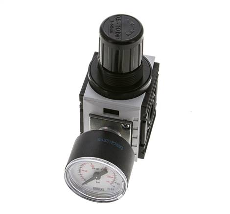 Régulateur de pression pour assemblage de collecteur G1/4'' 1000l/min 0.5-10.0bar/7-145psi Manomètre 40 mm Futura 0