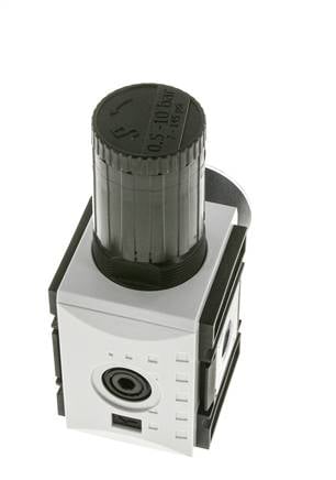 Régulateur de pression de précision G3/8'' 4500l/min 0.5-10.0bar/7-145psi PA Futura 2