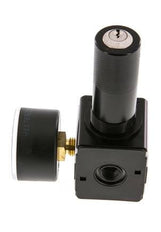 Régulateur de pression de précision G1/4'' 2100l/min 0.5-10.0bar/7-145psi Verrouillage du cylindre en fonte de zinc Multifix 1