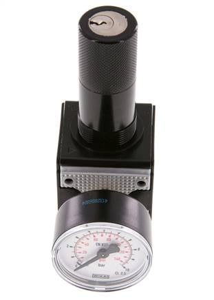 Régulateur de pression de précision G1/4'' 2100l/min 0.2-6.0bar/3-87psi Verrouillage du cylindre en fonte de zinc Multifix 1