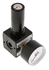 Régulateur de pression de précision G1/4'' 2100l/min 0.5-10.0bar/7-145psi Verrouillage du cylindre en fonte de zinc Multifix 1