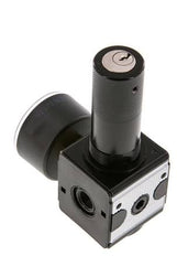 Régulateur de pression de précision G1/4'' 2100l/min 0.5-10.0bar/7-145psi Verrouillage du cylindre en fonte de zinc Multifix 1