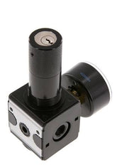 Régulateur de pression de précision G1/4'' 2100l/min 0.2-6.0bar/3-87psi Verrouillage du cylindre en fonte de zinc Multifix 1