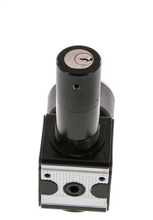 Régulateur de pression de précision G1/4'' 2100l/min 0.5-10.0bar/7-145psi Verrouillage du cylindre en fonte de zinc Multifix 1