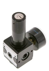 Régulateur de pression de précision G1/4'' 2100l/min 0.1-3.0bar/1-44psi Verrouillage du cylindre en fonte de zinc Multifix 1