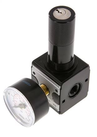 Régulateur de pression de précision G1/4'' 2100l/min 0.2-6.0bar/3-87psi Verrouillage du cylindre en fonte de zinc Multifix 1