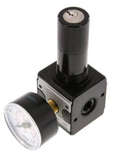 Régulateur de pression de précision G1/4'' 2100l/min 0.2-6.0bar/3-87psi Verrouillage du cylindre en fonte de zinc Multifix 1