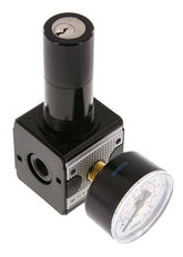 Régulateur de pression de précision G1/4'' 2100l/min 0.2-6.0bar/3-87psi Verrouillage du cylindre en fonte de zinc Multifix 1