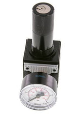 Régulateur de pression G1/4'' 2100l/min 0.5-16.0bar/7-232psi Corps en zinc moulé sous pression Verrouillage du cylindre Multifix 1