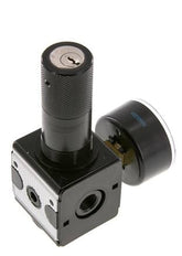 Régulateur de pression G1/4'' 2100l/min 0.1-3.0bar/1-44psi Corps en zinc moulé sous pression Verrouillage du cylindre Multifix 1