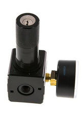 Régulateur de pression G1/4'' 2100l/min 0.2-6.0bar/3-87psi Corps en zinc moulé sous pression Verrouillage du cylindre Multifix 1
