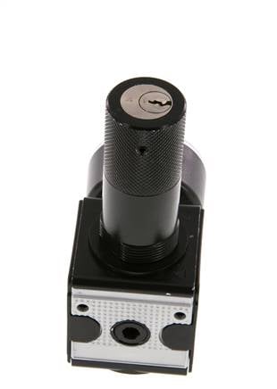 Régulateur de pression G1/4'' 2100l/min 0.2-6.0bar/3-87psi Corps en zinc moulé sous pression Verrouillage du cylindre Multifix 1