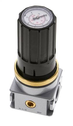 Régulateur de pression pour assemblage de collecteur G1/4''&1/8'' 1700l/min 0.1-3.0bar/1-44psi en fonte de zinc Multifix 0