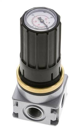 Régulateur de pression pour ensemble collecteur G1/4''&1/8'' 1700l/min 0.5-10.0bar/7-145psi en fonte de zinc Multifix 0