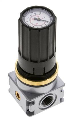 Régulateur de pression pour ensemble collecteur G1/4''&1/8'' 1700l/min 0.2-6.0bar/3-87psi en fonte de zinc Multifix 0