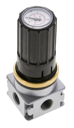 Régulateur de pression pour ensemble collecteur G1/4''&1/8'' 1700l/min 0.5-10.0bar/7-145psi en fonte de zinc Multifix 0