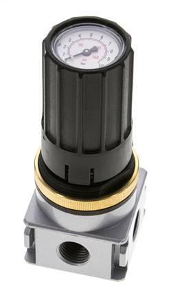 Régulateur de pression pour ensemble collecteur G1/4''&1/8'' 1700l/min 0.2-6.0bar/3-87psi en fonte de zinc Multifix 0