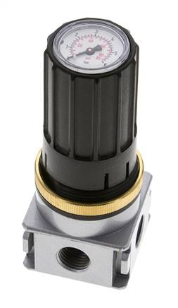 Régulateur de pression pour assemblage de collecteur G1/4''&1/8'' 1700l/min 0.1-3.0bar/1-44psi en fonte de zinc Multifix 0