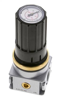 Régulateur de pression pour ensemble collecteur G1/4''&1/8'' 1700l/min 0.5-10.0bar/7-145psi en fonte de zinc Multifix 0