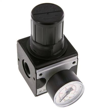 Régulateur de pression de précision G1/2'' 8700l/min 0.5-10.0bar/7-145psi en fonte de zinc Multifix 2