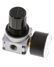 Régulateur de pression G1/4'' 1450l/min 0.5-10.0bar/7-145psi en fonte de zinc avec manomètre de 40 mm Multifix 0