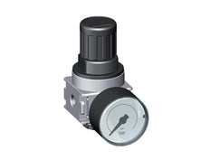 Régulateur de pression G1/4'' 1450l/min 0.1-3.0bar/1-44psi en fonte de zinc avec manomètre de 40 mm Multifix 0