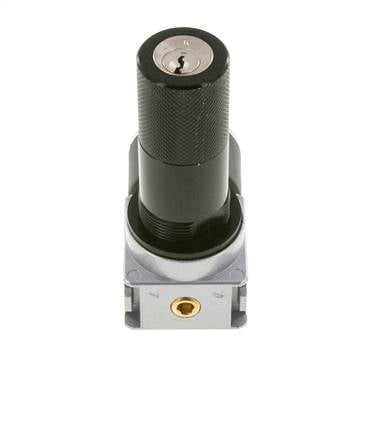 Régulateur de pression G1/4'' 1450l/min 0.2-6.0bar/3-87psi en fonte de zinc avec manomètre de 40 mm et verrouillage du cylindre Multifix 0