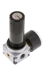 Régulateur de pression G1/4'' 1450l/min 0.1-3.0bar/1-44psi en fonte de zinc avec manomètre de 40 mm et verrouillage du cylindre Multifix 0