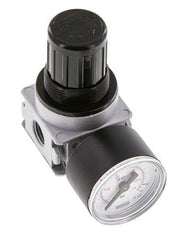 Régulateur de pression G1/4'' 1450l/min 0.5-10.0bar/7-145psi en fonte de zinc avec manomètre de 40 mm Multifix 0
