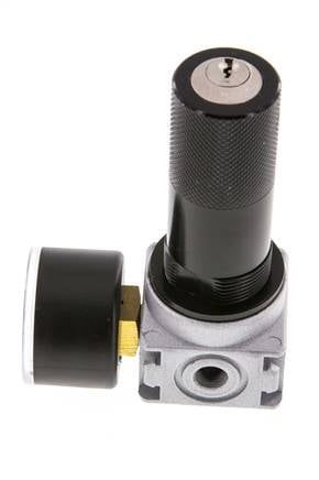 Régulateur de pression G1/8'' 1450l/min 0.1-3.0bar/1-44psi Manomètre 40 mm Cylinder Lock Multifix 0