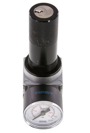 Détendeur G1/8'' 1450l/min 0.5-10.0bar/7-145psi Manomètre 40 mm Cylinder Lock Multifix 0