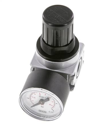 Regulateur de pression pour assemblage de collecteur G1/4'' 1450l/min 0.1-3.0bar/1-44psi en fonte de zinc 40 mm Manomètre Multifix 0