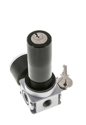 Régulateur de pression pour assemblage de collecteur G1/4'' 1450l/min 0.1-3.0bar/1-44psi en fonte de zinc 40 mm Manomètre Multifix 1