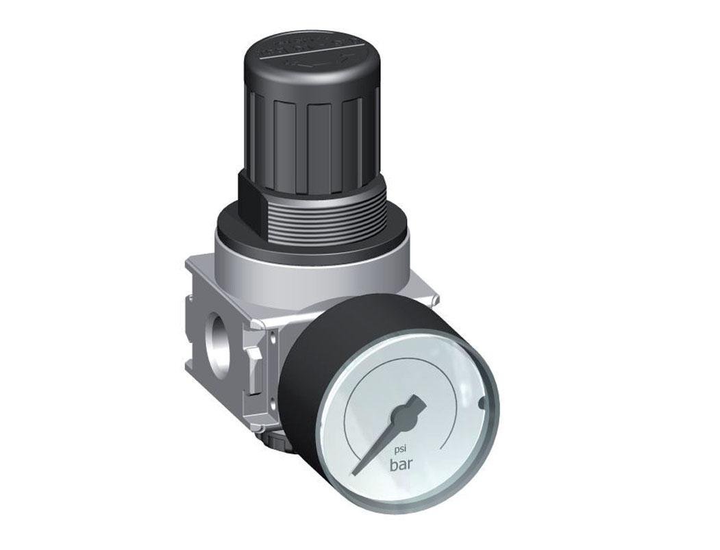 Regulateur de pression pour assemblage de collecteur G1/4'' 1450l/min 0.1-3.0bar/1-44psi en fonte de zinc 40 mm Manomètre Multifix 0
