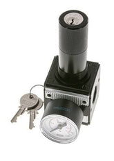 Régulateur de pression pour assemblage de collecteur G1/4'' 2250l/min 0.5-10.0bar/7-145psi en fonte de zinc 40 mm Manomètre Multifix 1