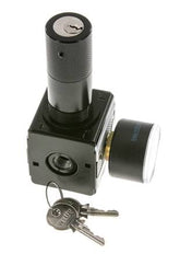 Régulateur de pression pour assemblage de collecteur G1/4'' 2250l/min 0.5-10.0bar/7-145psi en fonte de zinc 40 mm Manomètre Multifix 1
