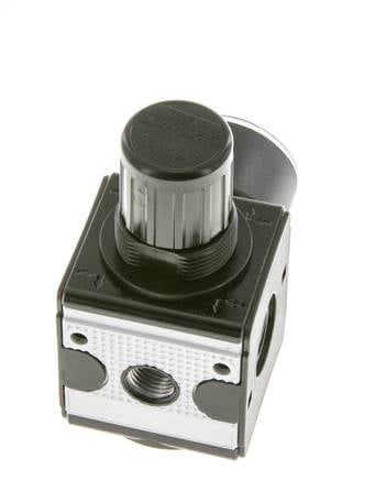 Regulateur de pression pour assemblage de collecteur G1/4'' 2250l/min 0.2-6.0bar/3-87psi en fonte de zinc 40 mm Manomètre Multifix 1