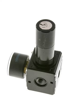 Régulateur de pression pour assemblage de collecteur G1/4'' 2250l/min 0.5-10.0bar/7-145psi en fonte de zinc 40 mm Manomètre Multifix 1